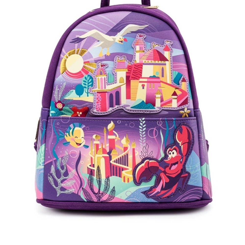 Disney Ariel Little Mermaid Castle Collection Loungefly Backpack